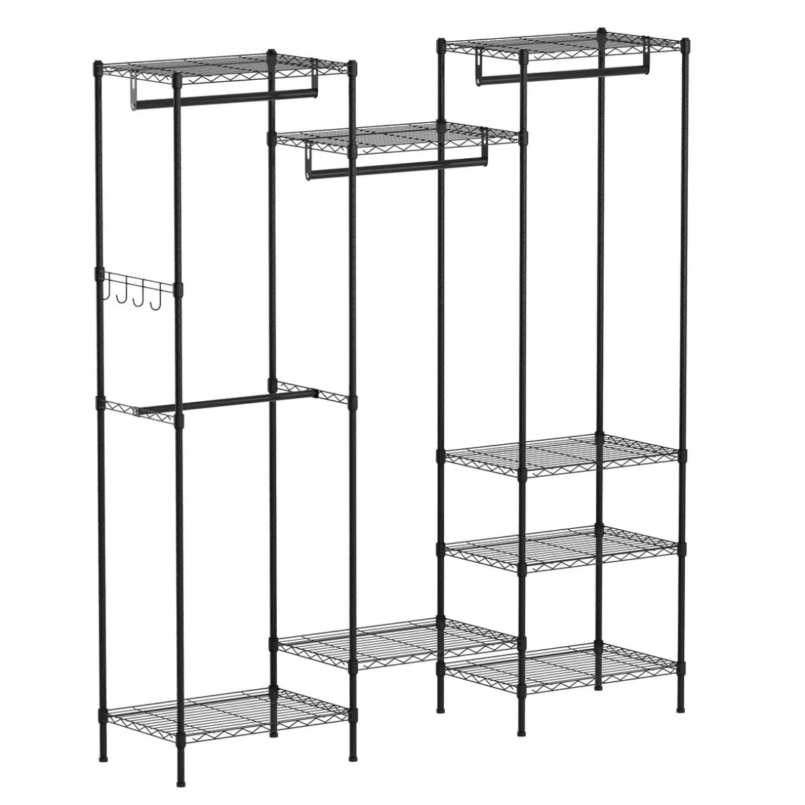 Garderobe Kleiderständer 174 x 195 cm schwarz
