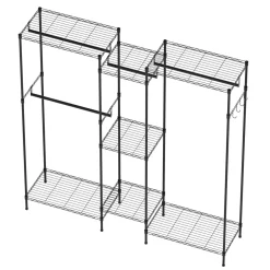 Garderobe Kleiderständer 189 x 195 cm schwarz