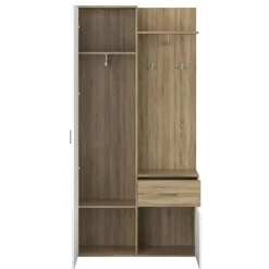 Garderobe NAZARIO 97 x 195 cm hellbraun/weiss