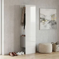 Garderobe RIMEL 52 x 191 cm weiss/anthrazit