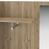 Garderobe ROMANO 140 x 180 cm hellbraun/weiss