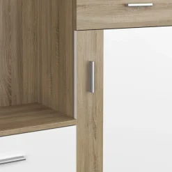Garderobe ROMANO 140 x 180 cm hellbraun/weiss