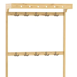Garderobe Schuhregal Bambus BRENT 70 x 175 cm natur
