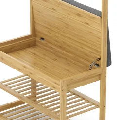 Garderobe Schuhregal Bambus BRENT 70 x 175 cm natur