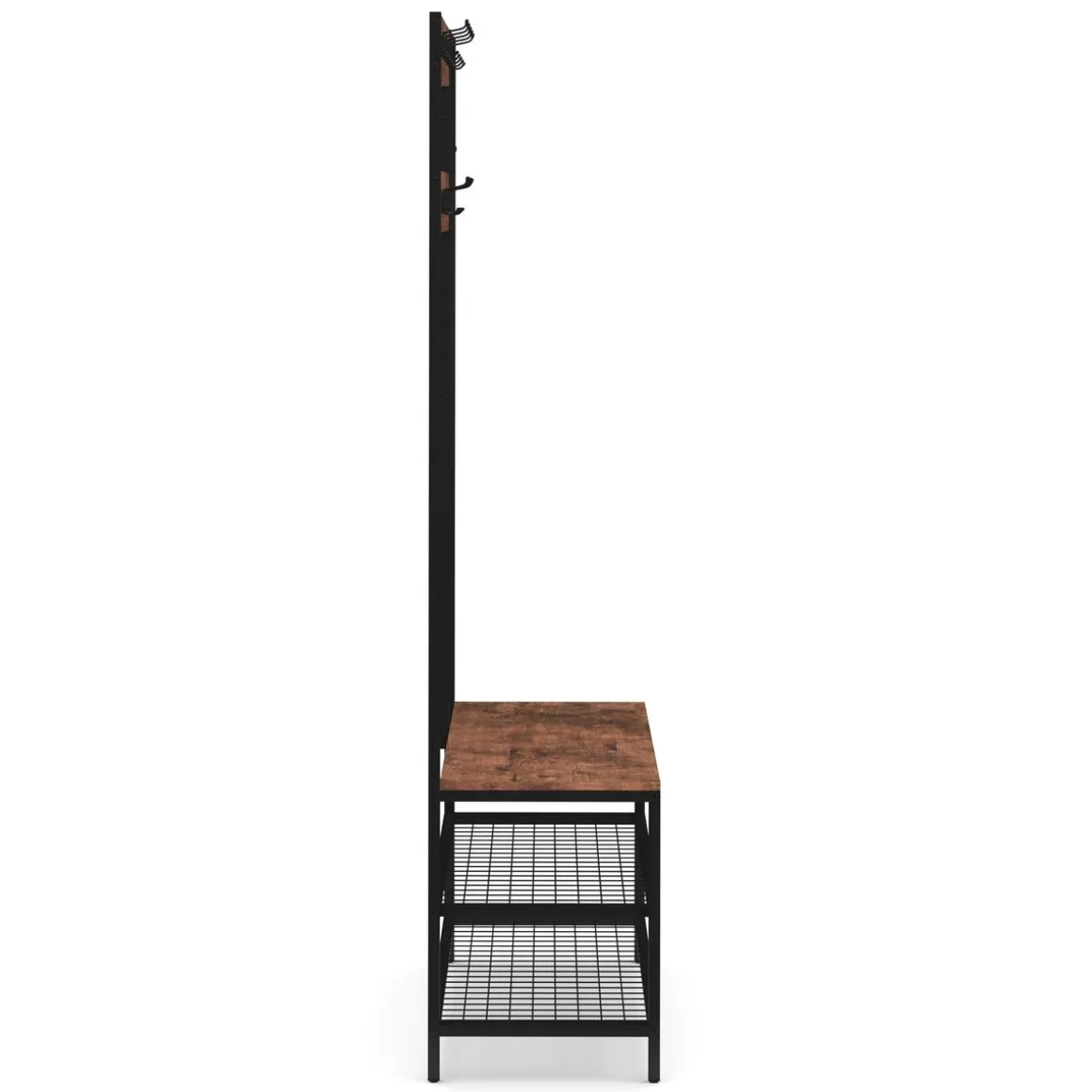 Garderobe Schuhregal mit Spiegel Vintage BONITA 90 x 185 cm