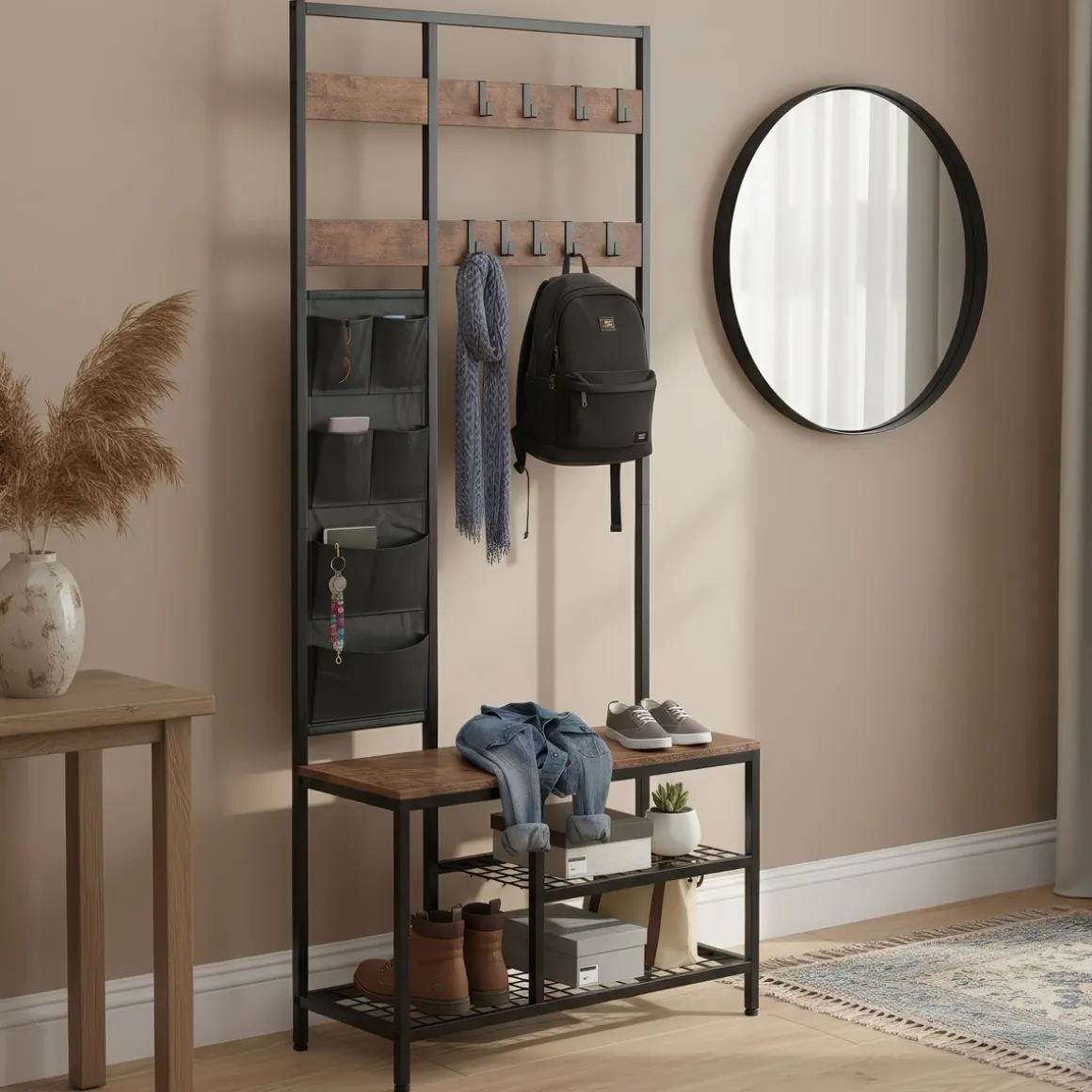 Garderobe Schuhregal Vintage BONITA 80 x 180 cm