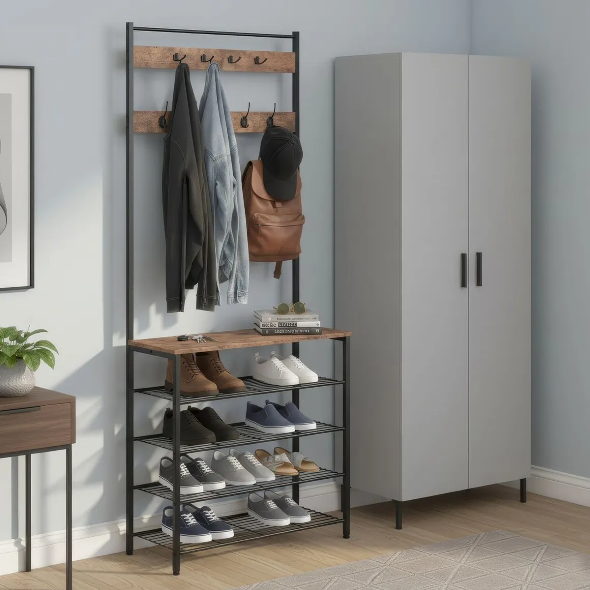 Garderobe Schuhregal Vintage BONITA 80 x 190 cm