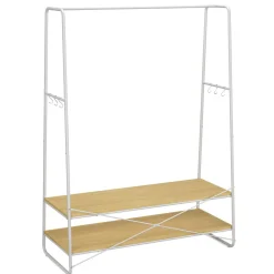 Garderobe Schuhregal 100 x 160 cm hellbraun/weiss