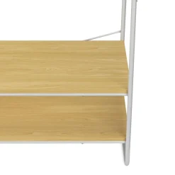 Garderobe Schuhregal 100 x 160 cm hellbraun/weiss