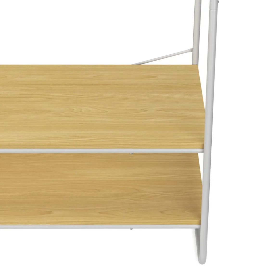 Garderobe Schuhregal 100 x 160 cm hellbraun/weiss