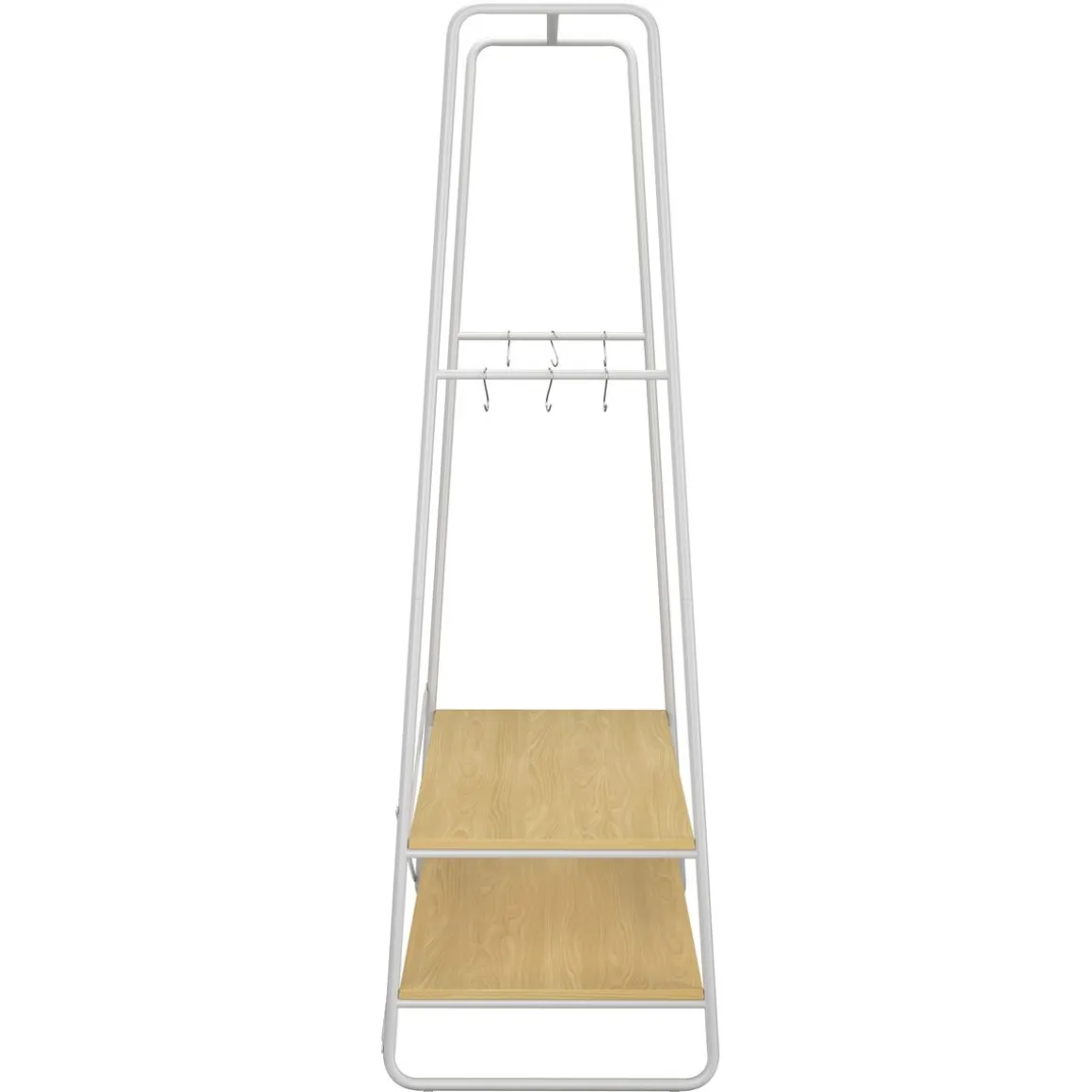 Garderobe Schuhregal 100 x 160 cm hellbraun/weiss
