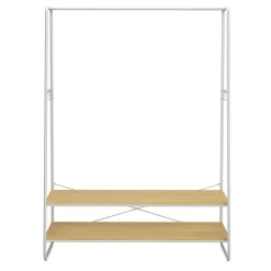 Garderobe Schuhregal 100 x 160 cm hellbraun/weiss