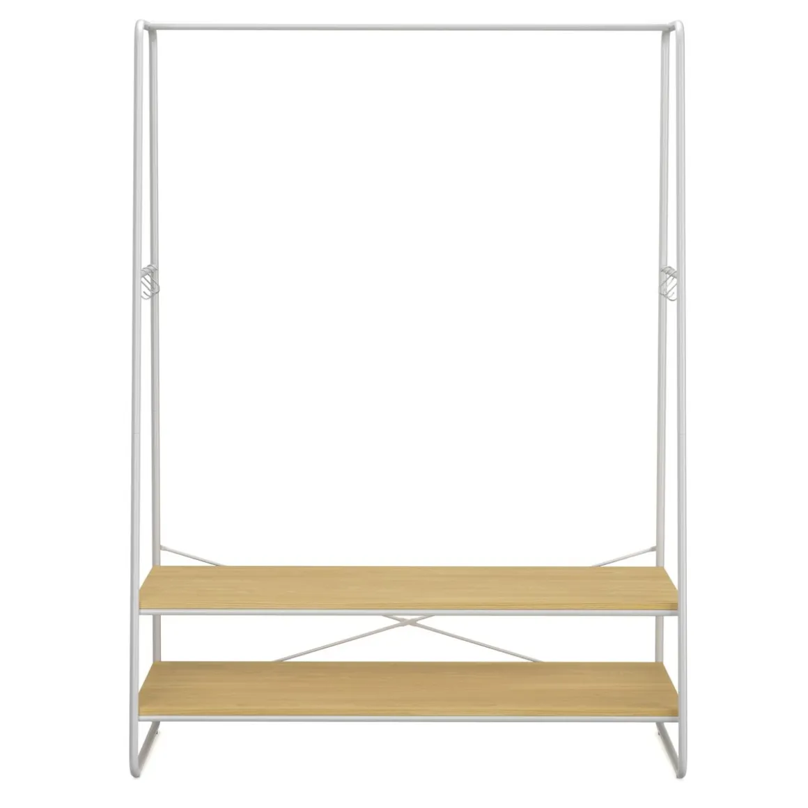 Garderobe Schuhregal 100 x 160 cm hellbraun/weiss