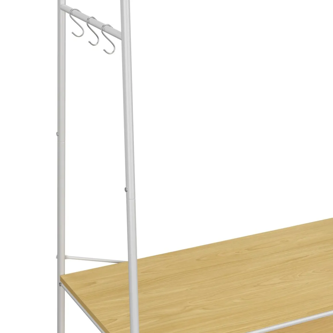 Garderobe Schuhregal 100 x 160 cm hellbraun/weiss