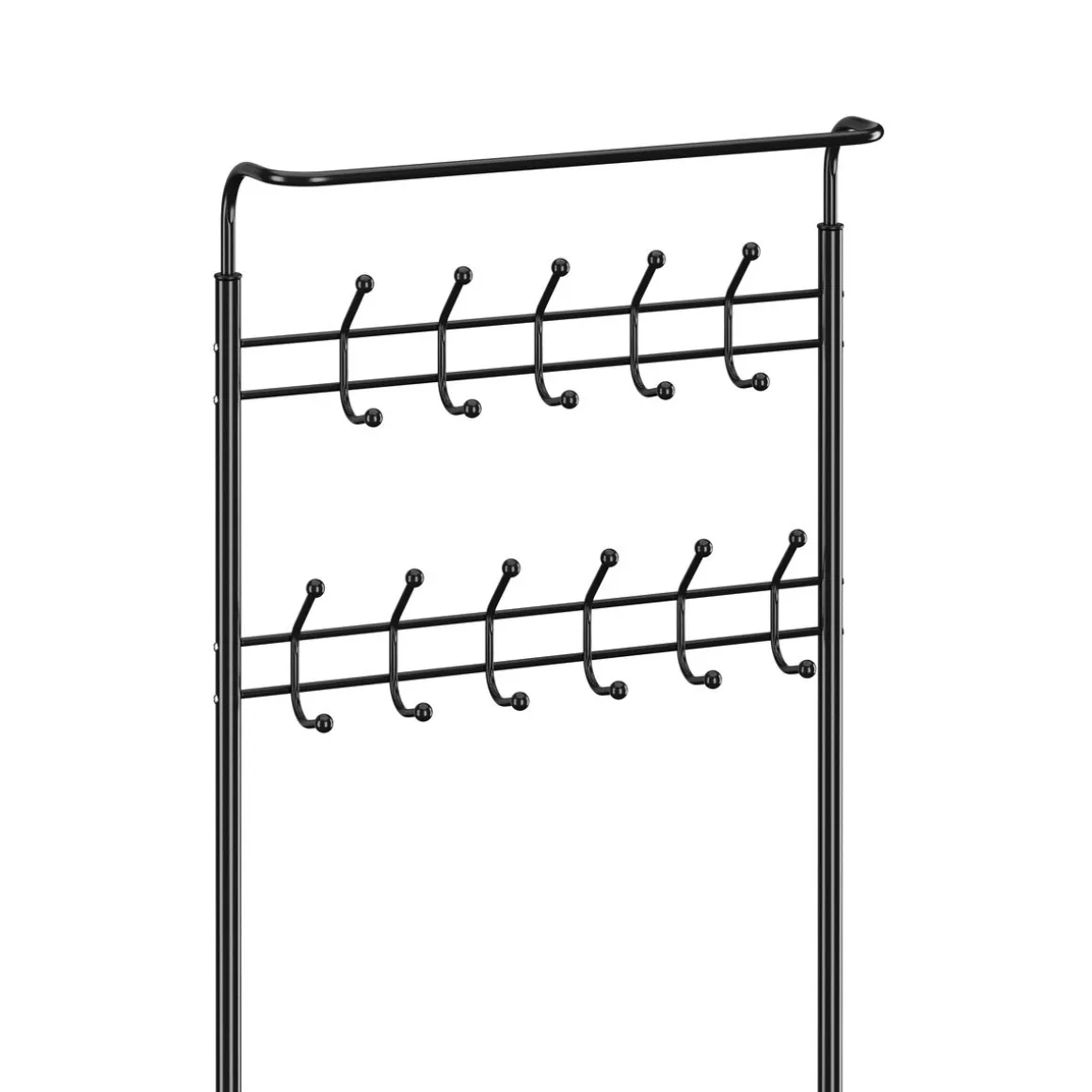 Garderobe Schuhregal 80 x 186 cm schwarz