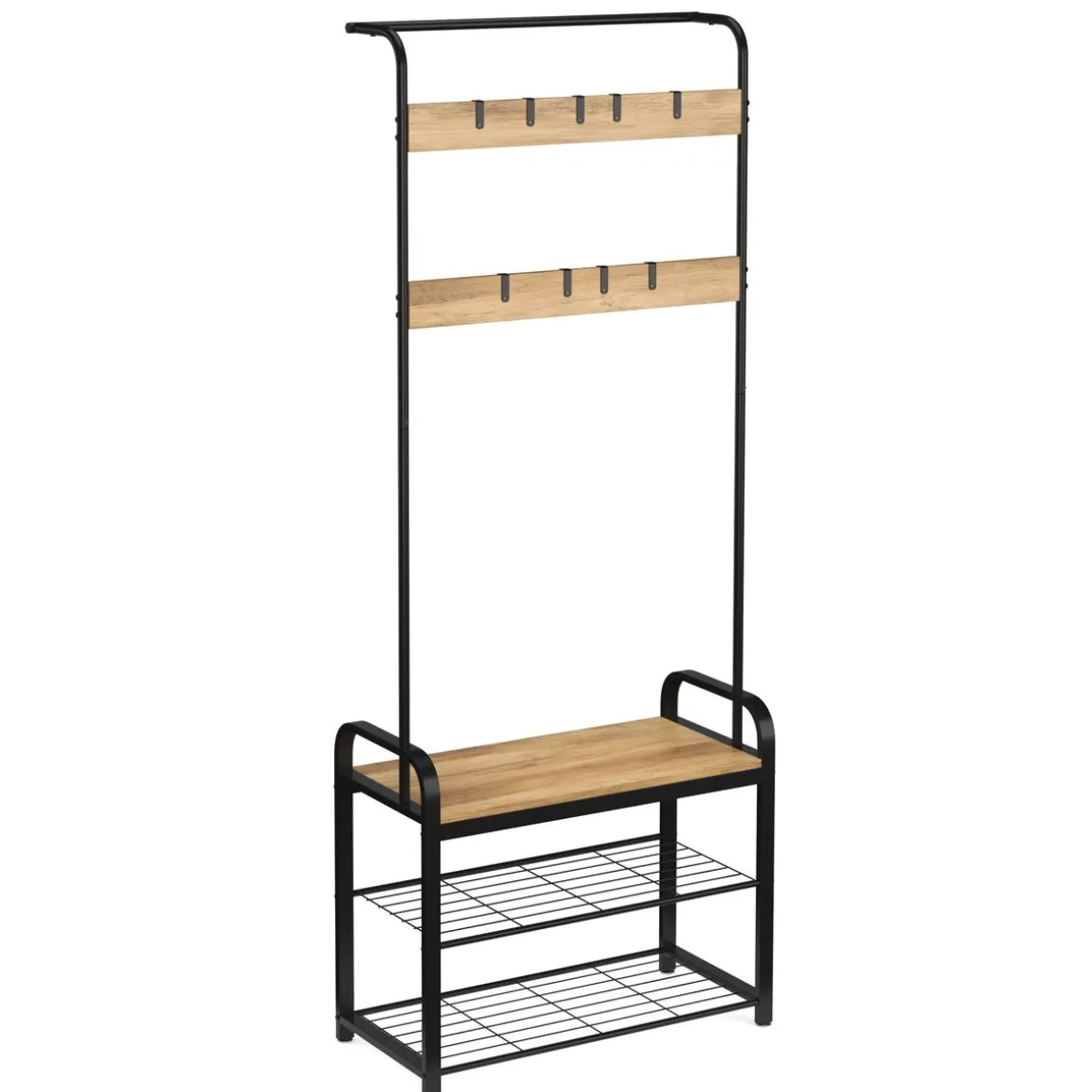 Garderobe Schuhregal 72 x 183 cm schwarz/braun