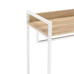 Garderobe Schuhregal 60 x 170 cm weiss/hellbraun