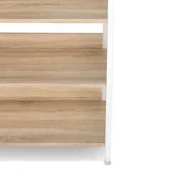 Garderobe Schuhregal 60 x 170 cm weiss/hellbraun
