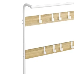 Garderobe Schuhregal 72 x 183 cm weiss/hellbraun