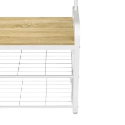 Garderobe Schuhregal 72 x 183 cm weiss/hellbraun