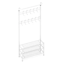 Garderobe Schuhregal 80 x 186 cm weiss