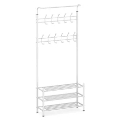 Garderobe Schuhregal 80 x 186 cm weiss