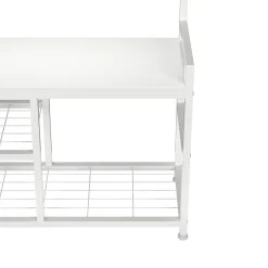 Garderobe Schuhregal 84 x 182 cm weiss