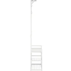 Garderobe Schuhregal 84 x 182 cm weiss