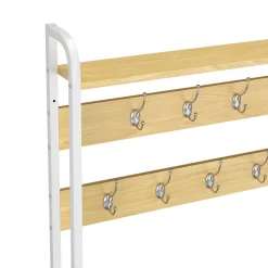 Garderobe Schuhschrank 85 x 180 cm hellbraun/weiss