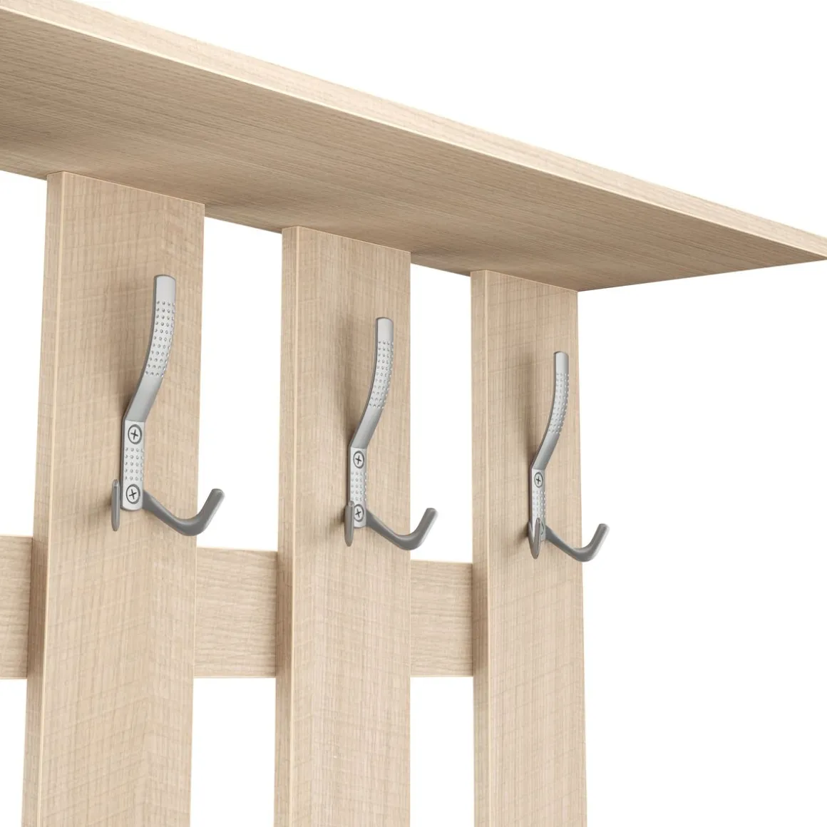 Garderobe Set EVEREST 2-teilig weiss/natur