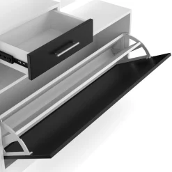 Garderobe Set EVEREST 2-teilig weiss/schwarz
