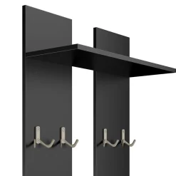 Garderobe Set KASPER 3-teilig schwarz/weiss
