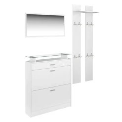 Garderobe Set KASPER 3-teilig weiss