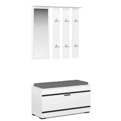 Garderobe Set OPAL 2-teilig weiss
