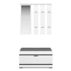 Garderobe Set OPAL 2-teilig weiss
