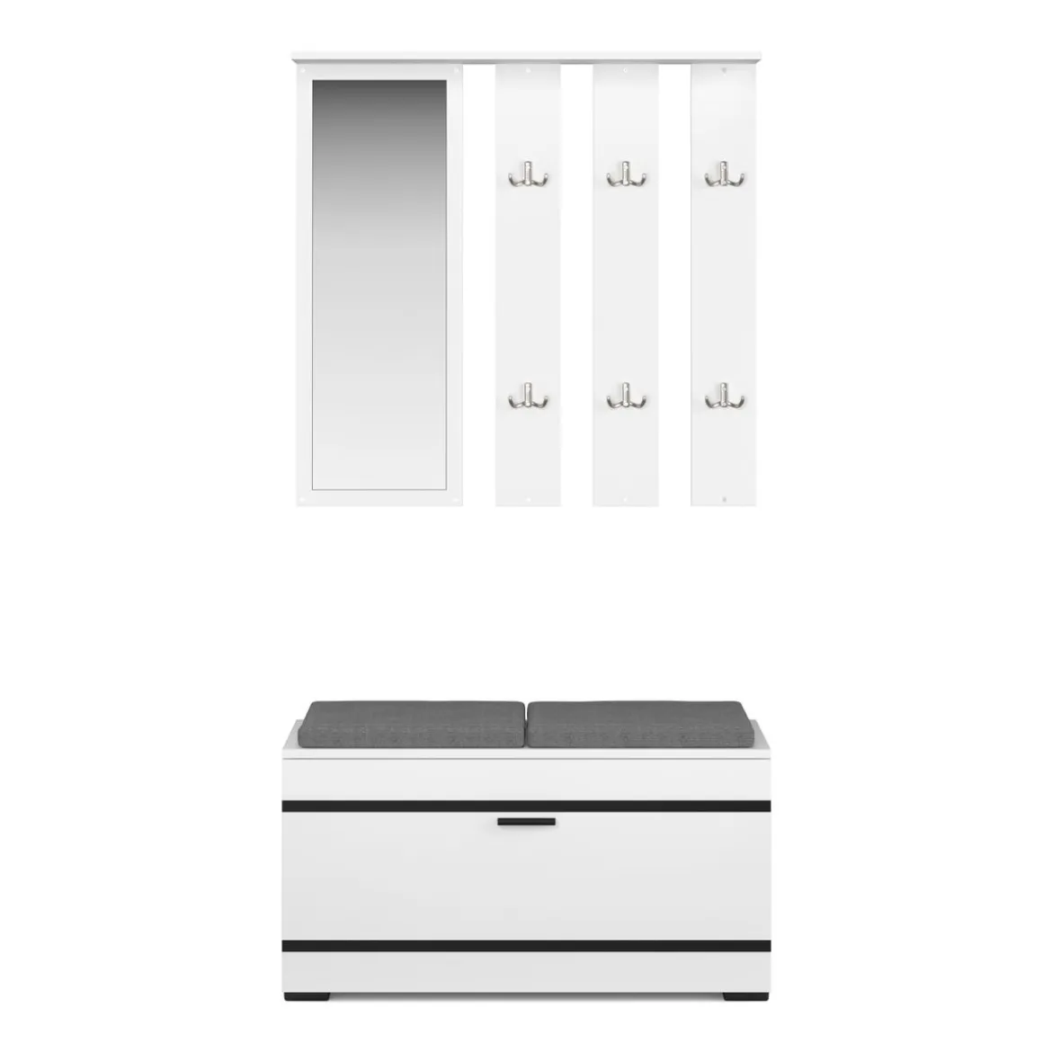 Garderobe Set OPAL 2-teilig weiss