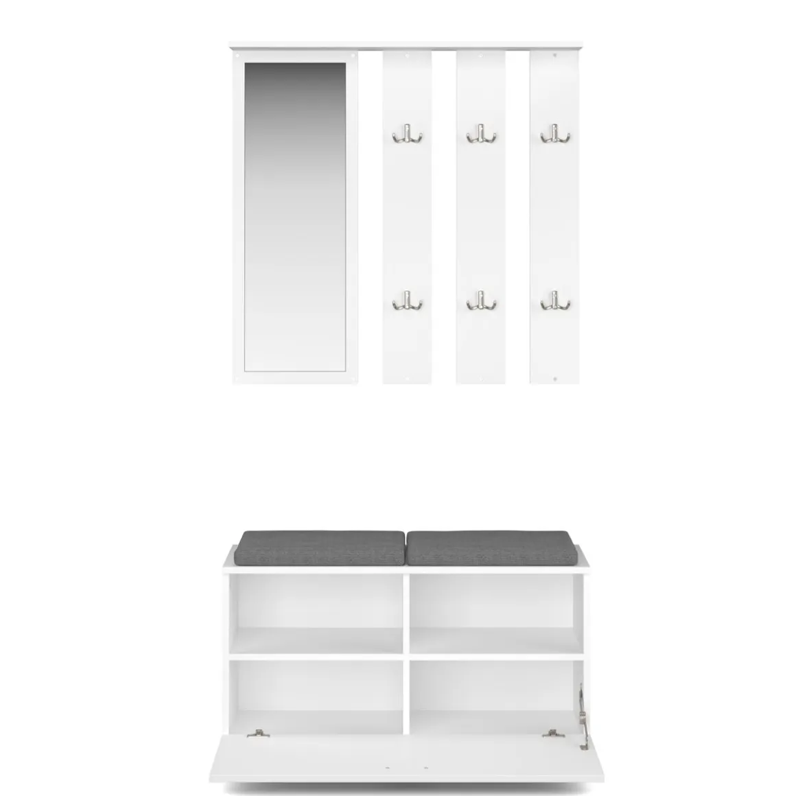 Garderobe Set OPAL 2-teilig weiss