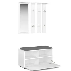 Garderobe Set OPAL 2-teilig weiss