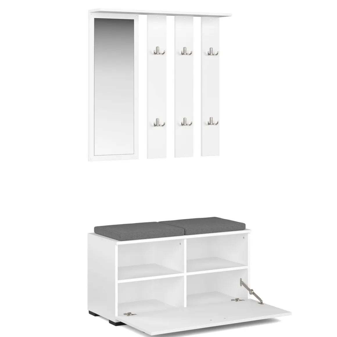 Garderobe Set OPAL 2-teilig weiss
