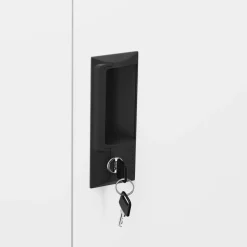 Garderobe Spind FORTI Metall 9 Fächer 90 x 180 cm weiss