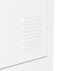 Garderobe Spind FORTI Metall 9 Fächer 90 x 180 cm weiss
