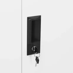 Garderobe Spind FORTI Metall 18 Fächer 90 x 180 cm weiss