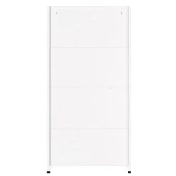 Garderobe Spind FORTI Metall 18 Fächer 90 x 180 cm weiss