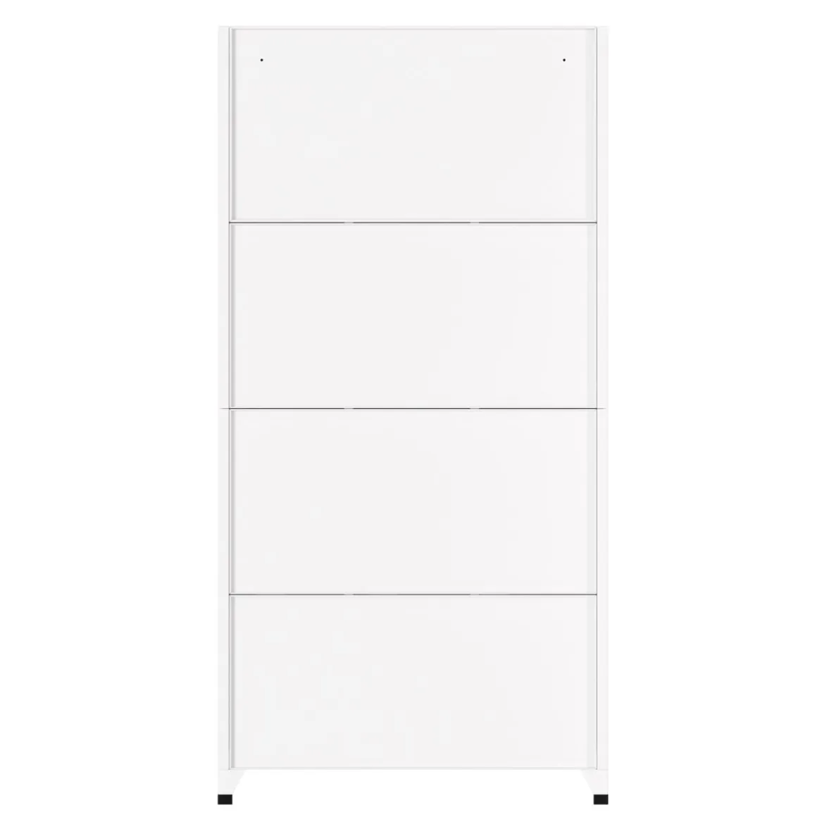 Garderobe Spind FORTI Metall 18 Fächer 90 x 180 cm weiss