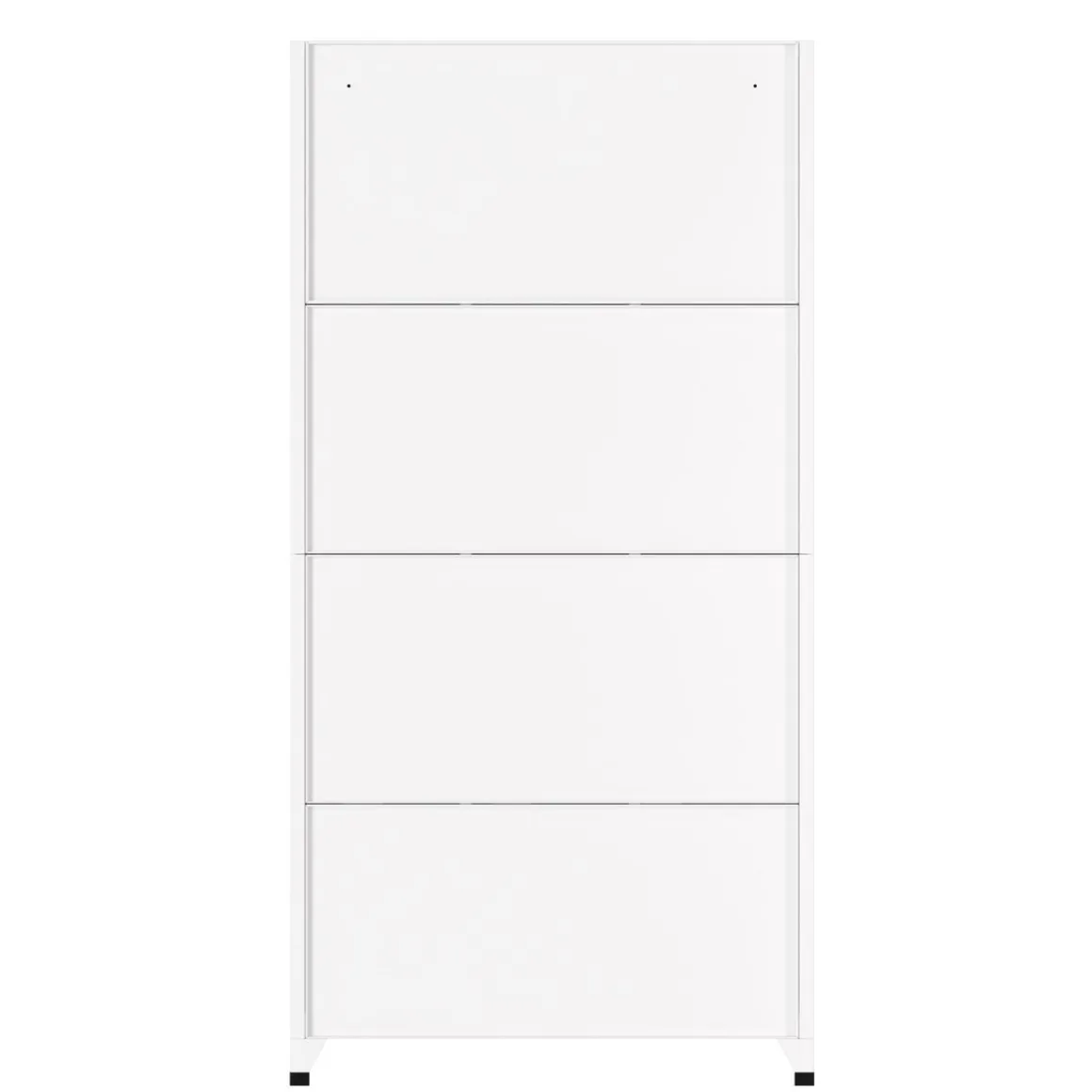 Garderobe Spind FORTI Metall 6 Fächer 90 x 180 cm weiss