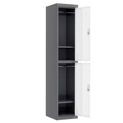 Garderobe Spind 2 Türen 38 x 185 cm anthrazit