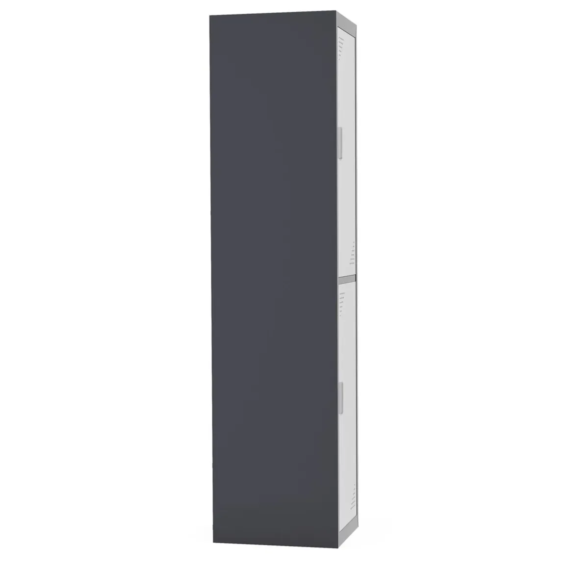 Garderobe Spind 2 Türen 38 x 185 cm anthrazit