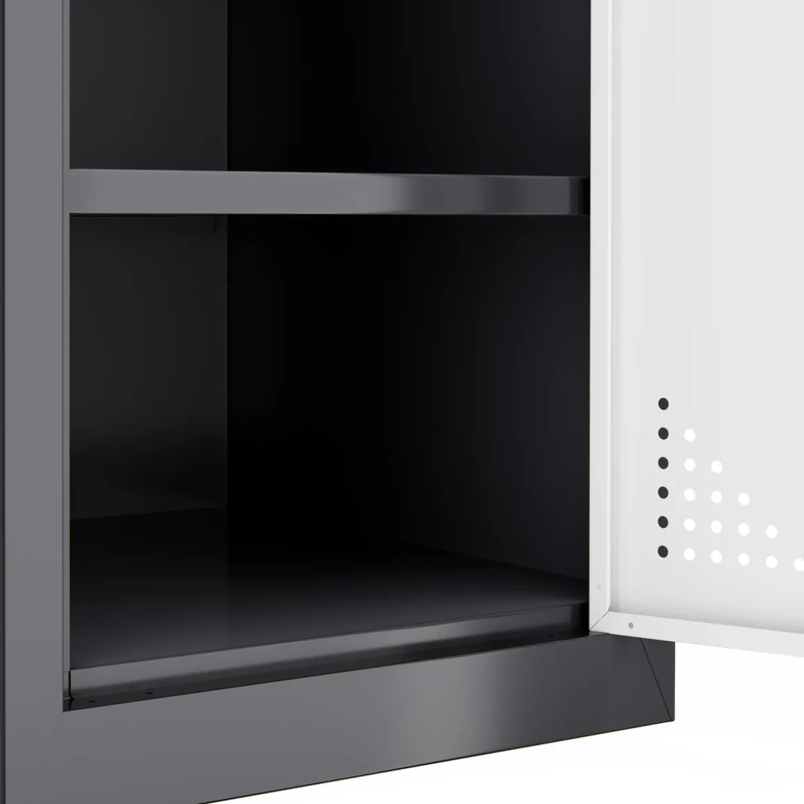 Garderobe Spind 2 Türen 38 x 185 cm anthrazit