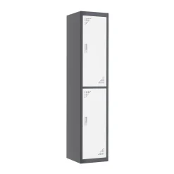 Garderobe Spind 2 Türen 38 x 185 cm anthrazit