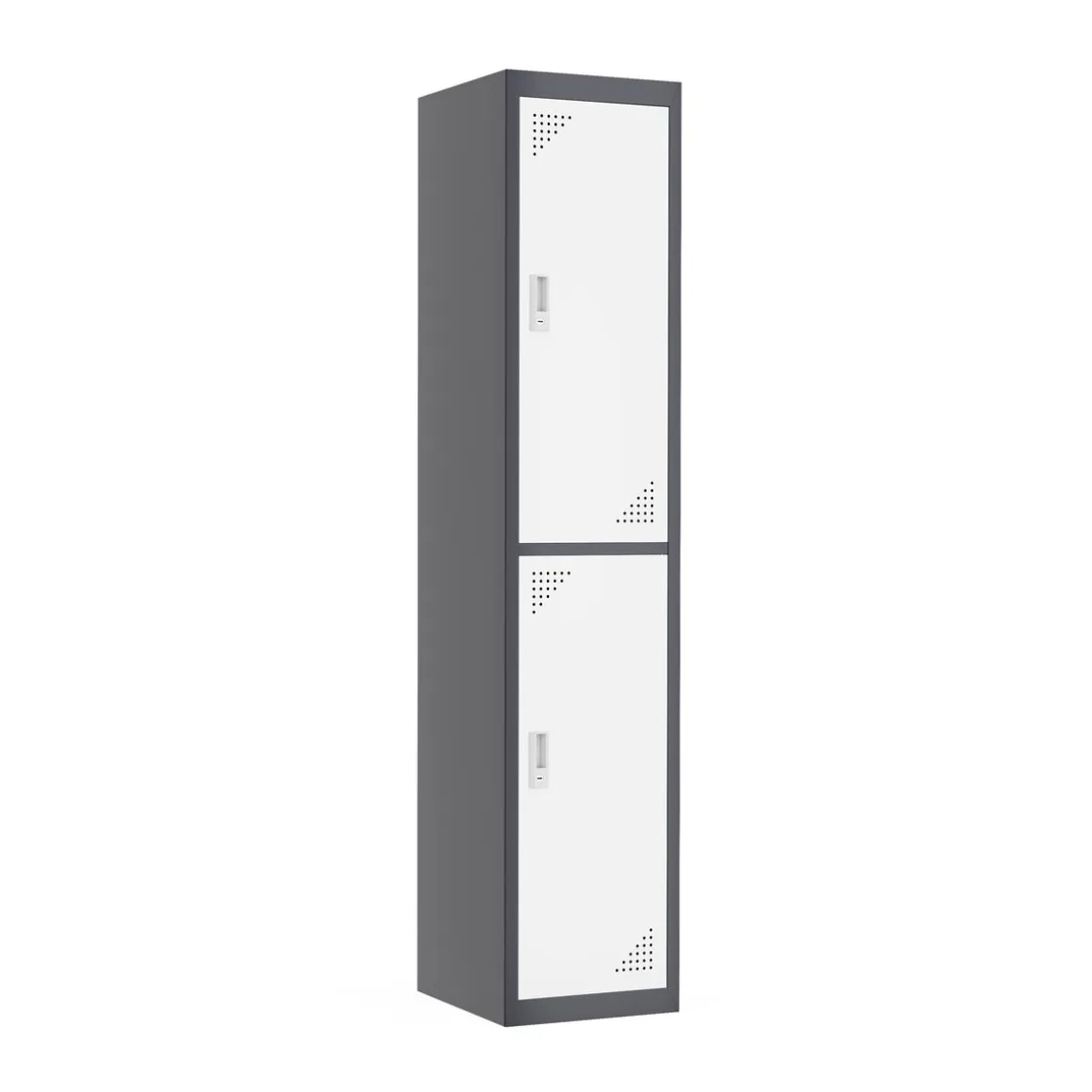 Garderobe Spind 2 Türen 38 x 185 cm anthrazit